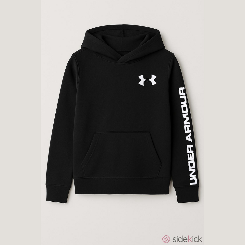 Under Armour Boys Hoodie Black White Size 7